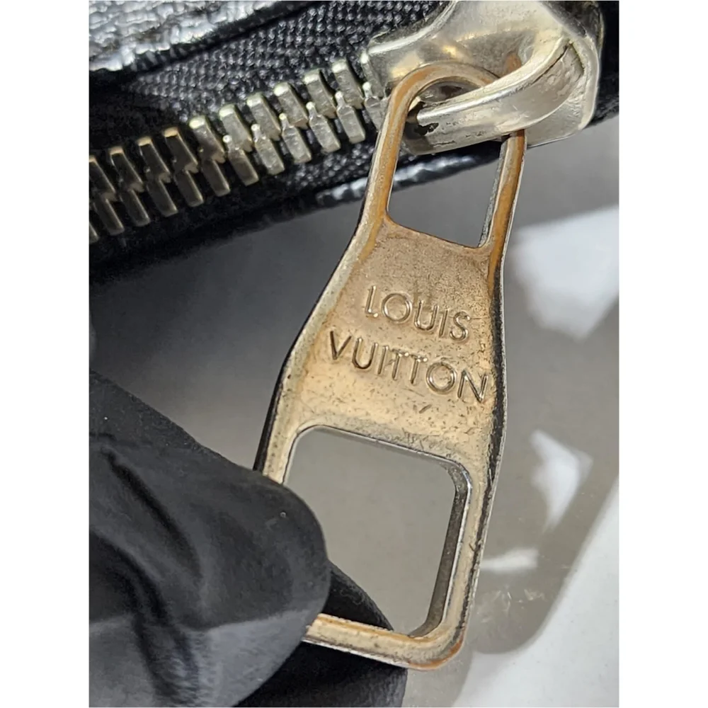 LOUIS VUITTON Damier Graphite Mick PM Shoulder Bag Black/Grey